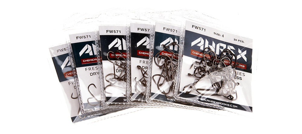 Ahrex Fw571 Dry Long Barbless #8 Trout Fly Tying Hooks